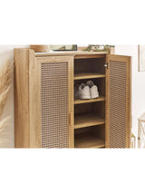 Sydney Rattan Print Shoe Cupboard