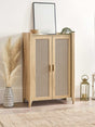 Sydney Rattan Print Shoe Cupboard