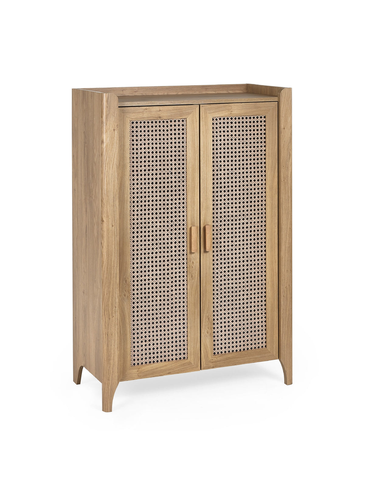 Sydney Rattan Print Shoe Cupboard