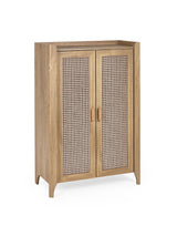 Sydney Rattan Print Shoe Cupboard