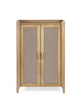Sydney Rattan Print Shoe Cupboard