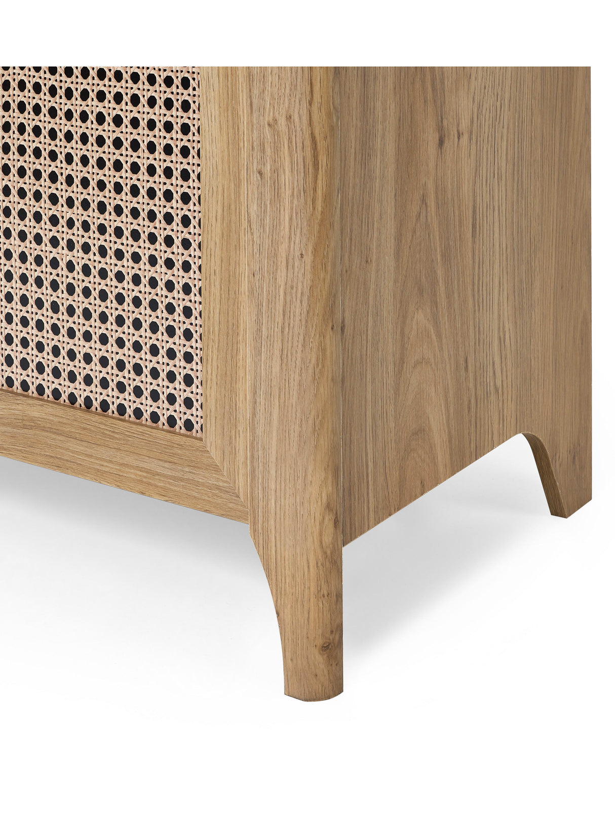 Sydney Rattan Print Shoe Cupboard