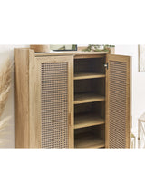 Sydney Rattan Print Shoe Cupboard