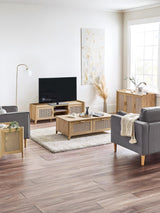 Sydney Rattan Print Desk with Cupboard