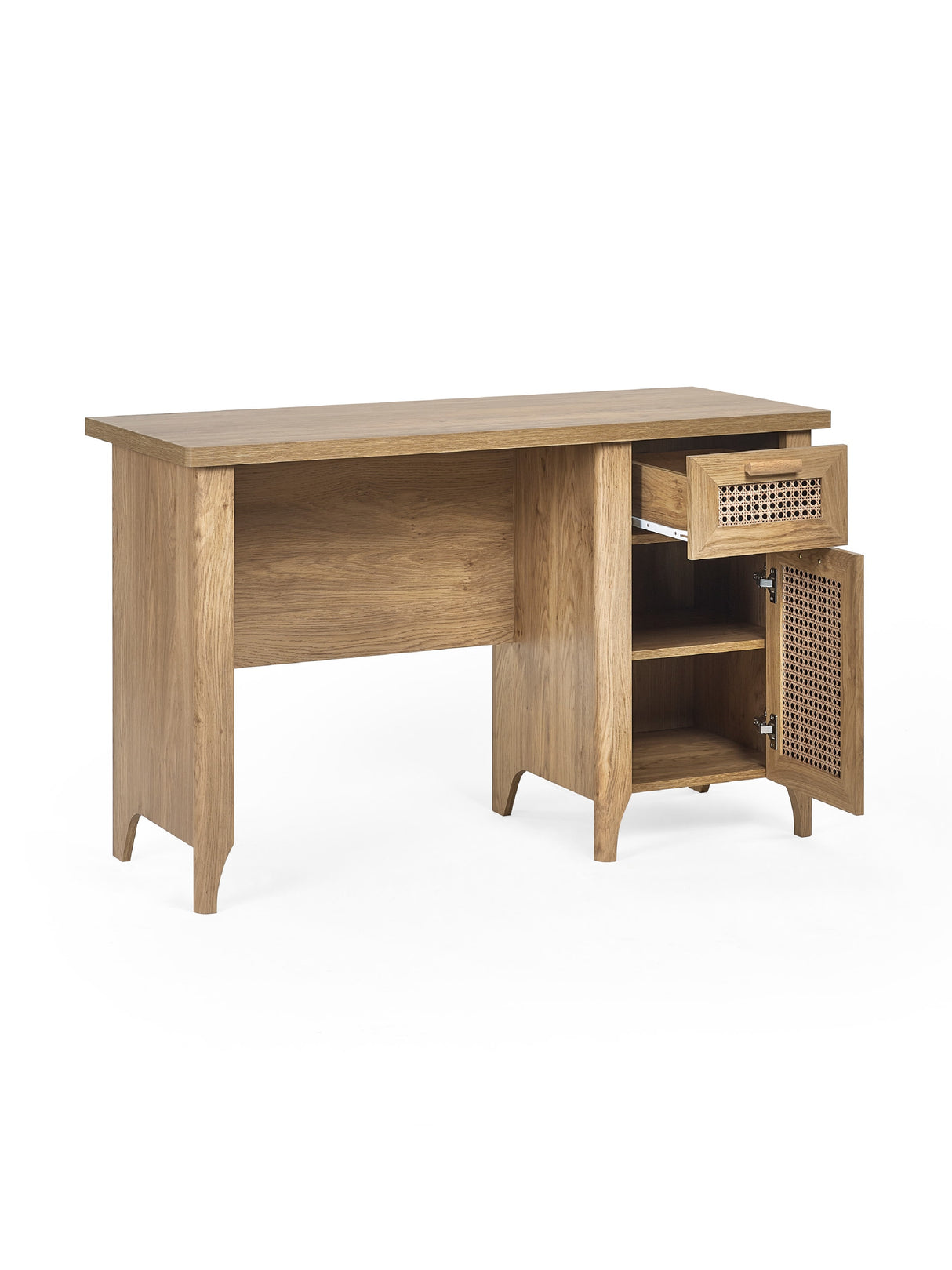 Sydney Rattan Print Desk with Cupboard