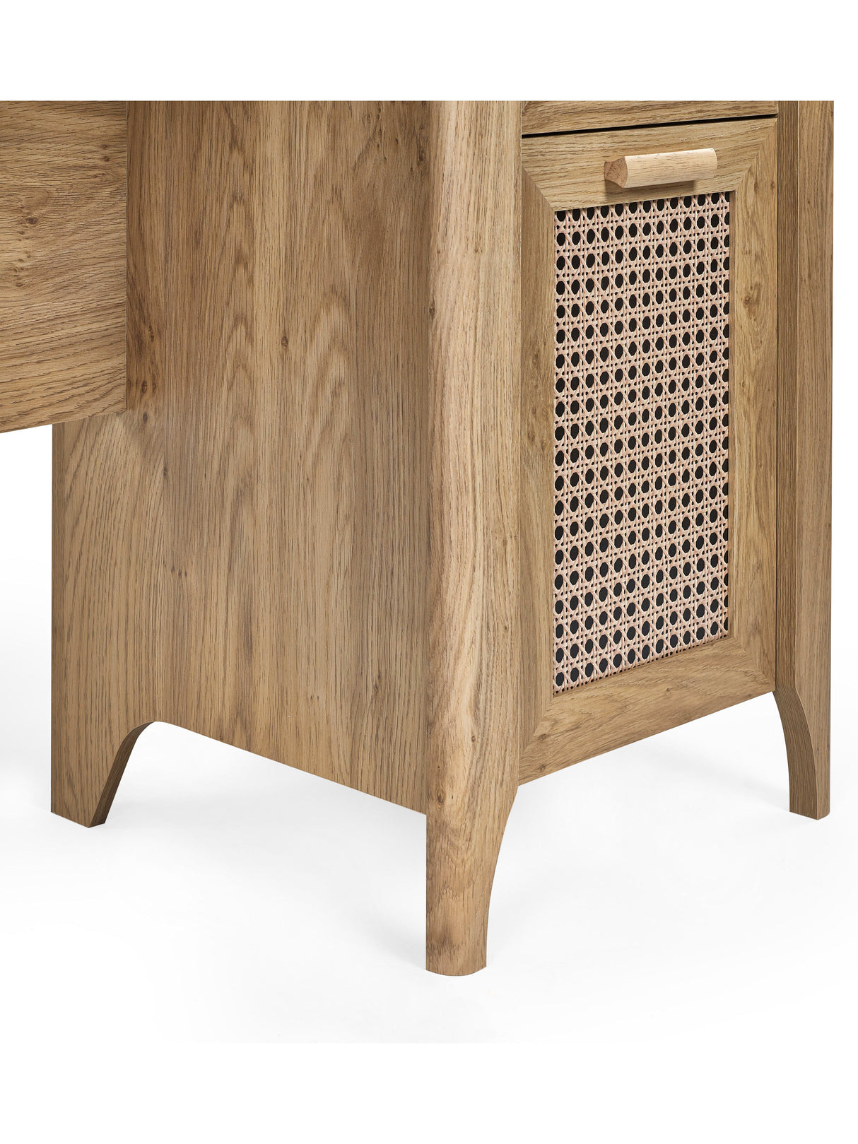 Sydney Rattan Print Desk with Cupboard