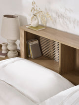 Sydney Rattan Print Bookcase Bed