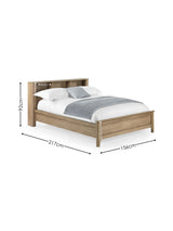 Sydney Rattan Print Bookcase Bed