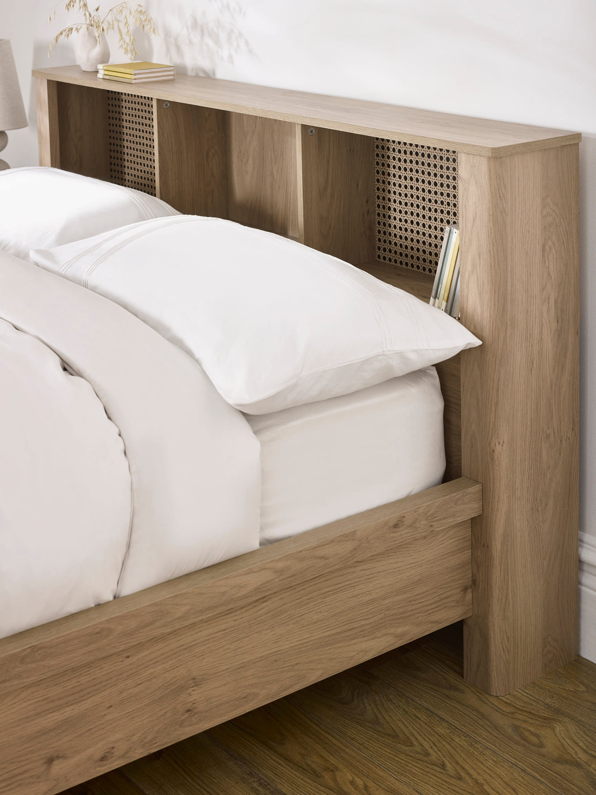 Sydney Rattan Print Bookcase Bed
