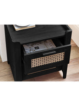 Sydney Rattan Print 2 Drawer Bedside Table
