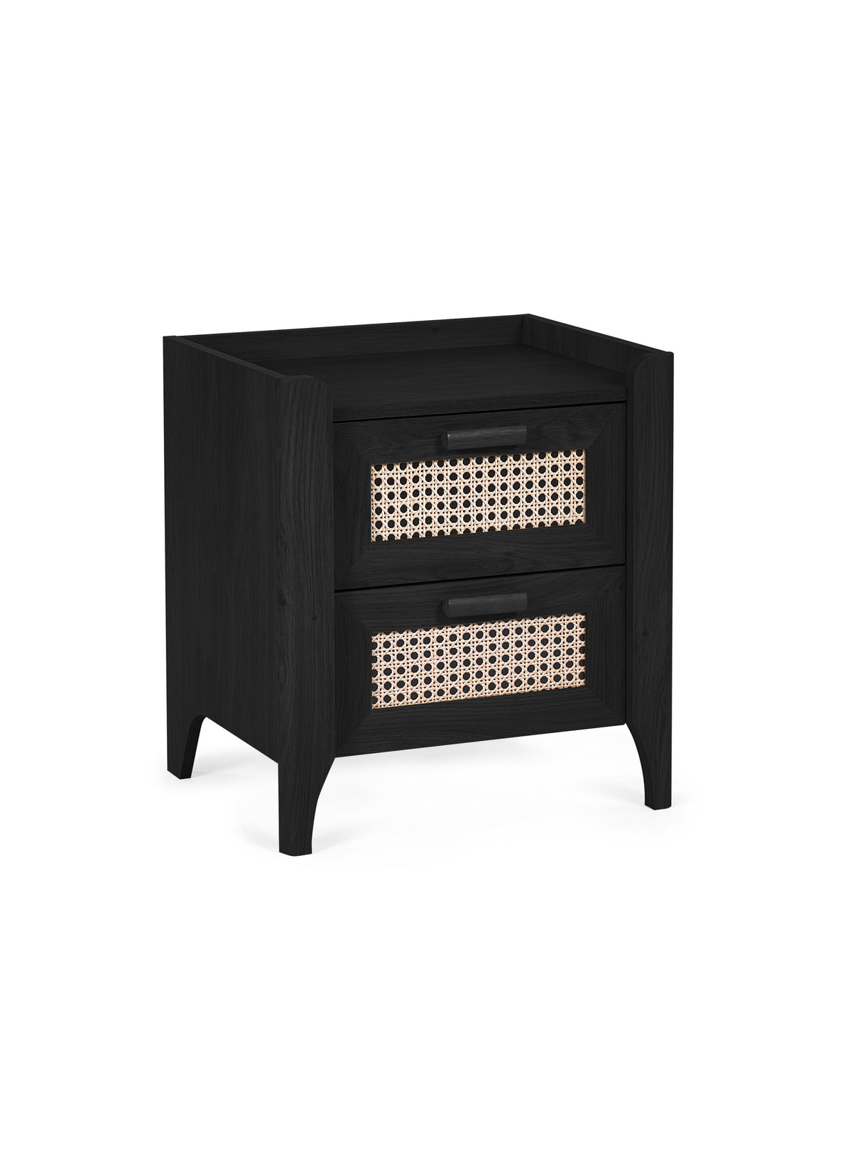 Sydney Rattan Print 2 Drawer Bedside Table