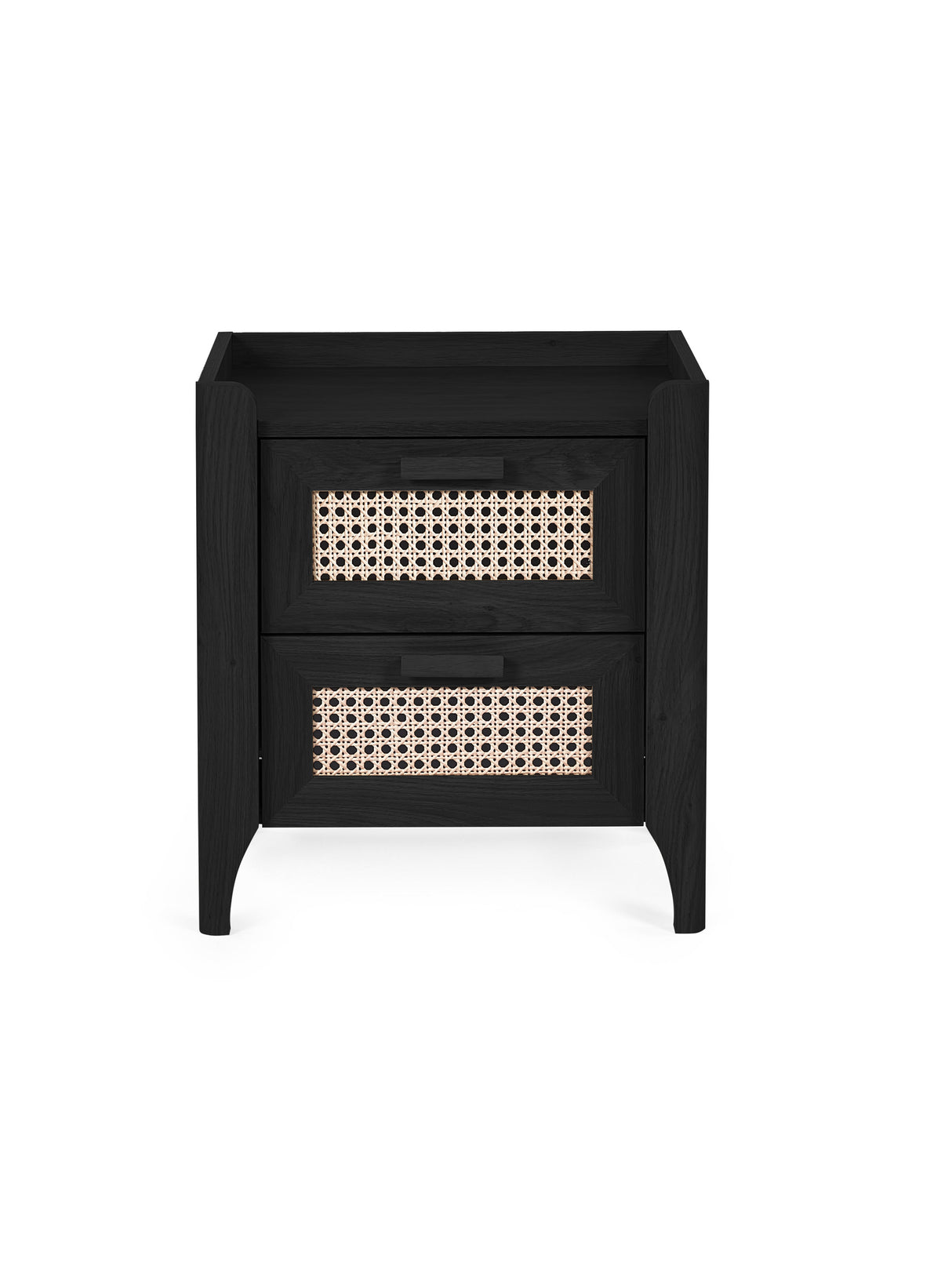 Sydney Rattan Print 2 Drawer Bedside Table