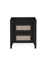 Sydney Rattan Print 2 Drawer Bedside Table