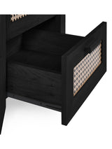 Sydney Rattan Print 2 Drawer Bedside Table