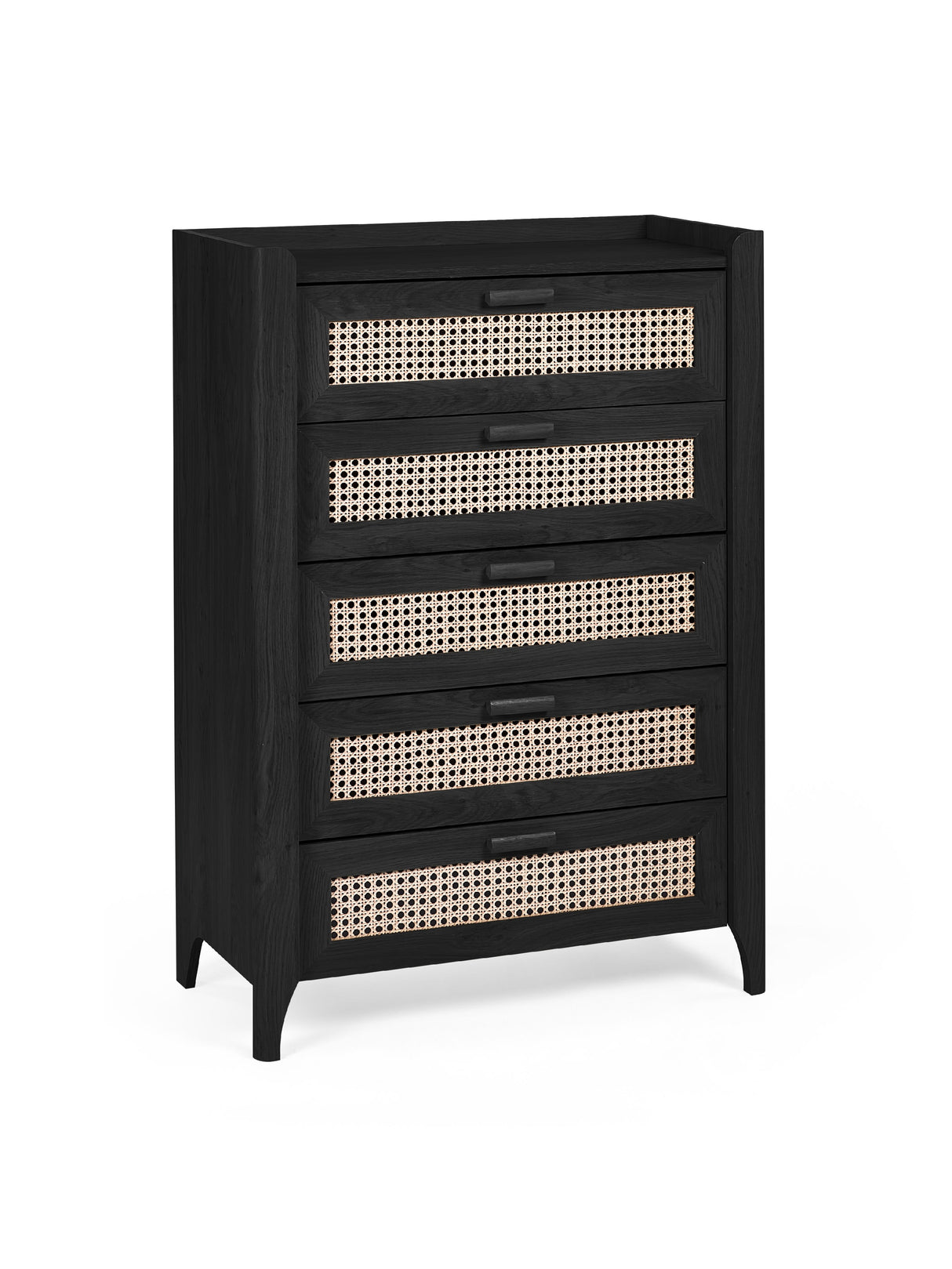 Sydney Rattan Print 5 Drawer Chest