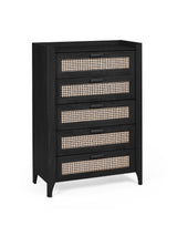 Sydney Rattan Print 5 Drawer Chest