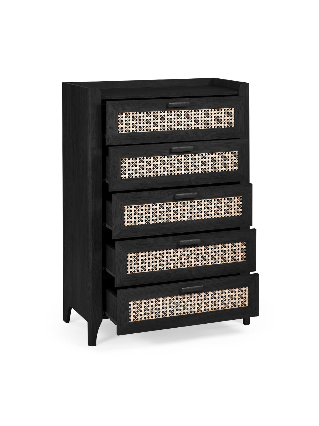 Sydney Rattan Print 5 Drawer Chest