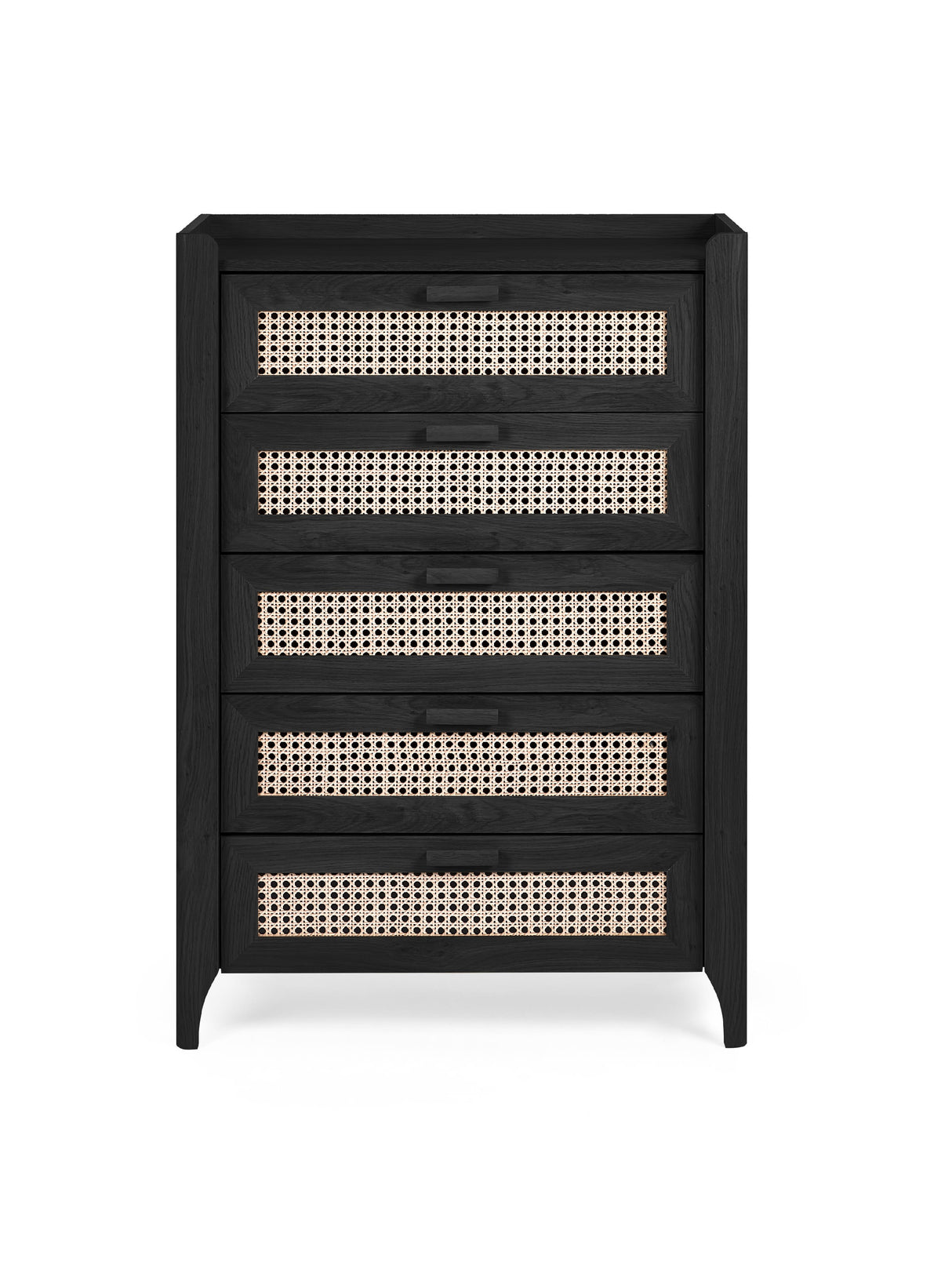 Sydney Rattan Print 5 Drawer Chest