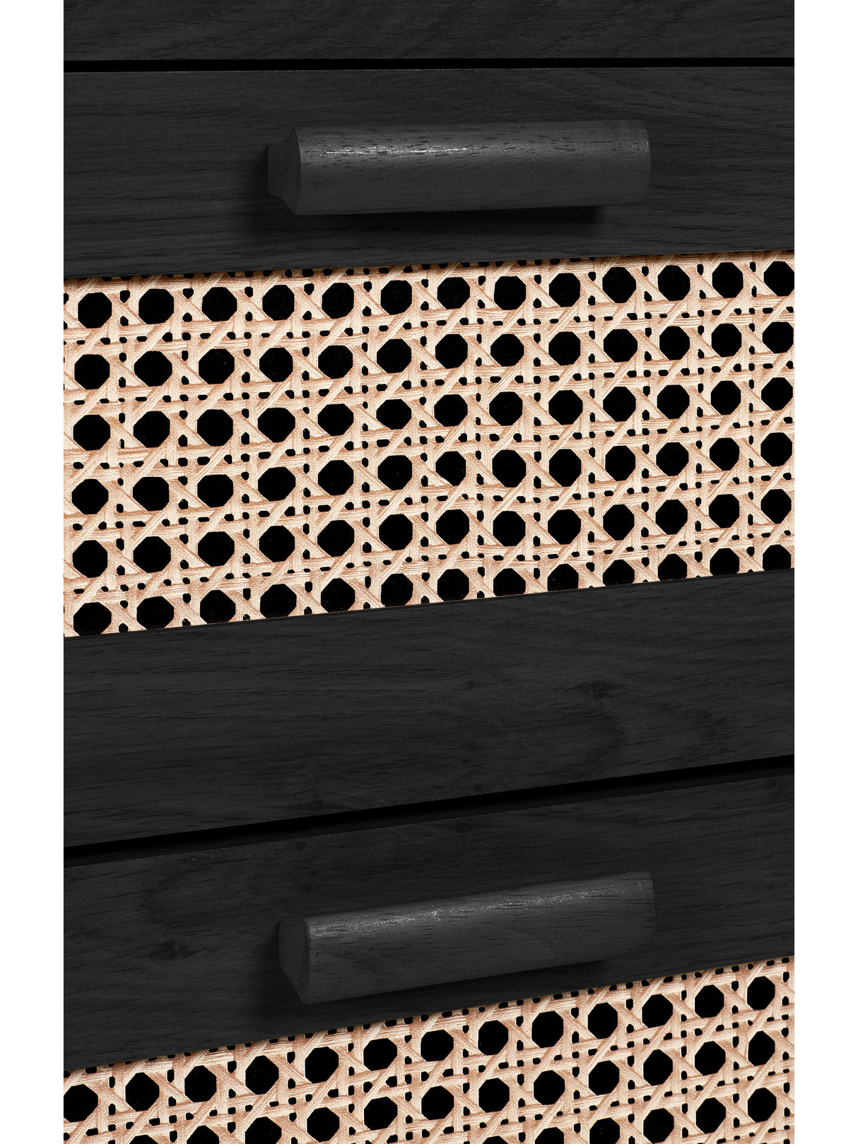 Sydney Rattan Print 5 Drawer Chest