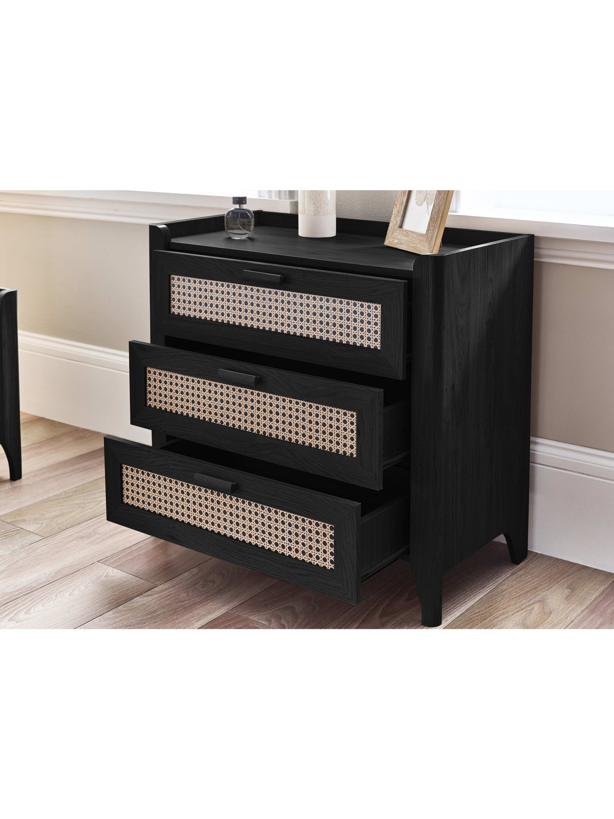 Sydney Rattan Print 3 Drawer Chest