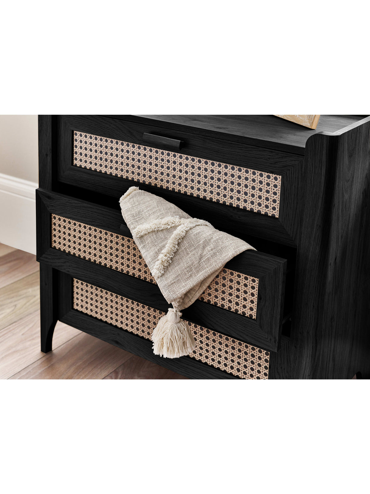 Sydney Rattan Print 3 Drawer Chest