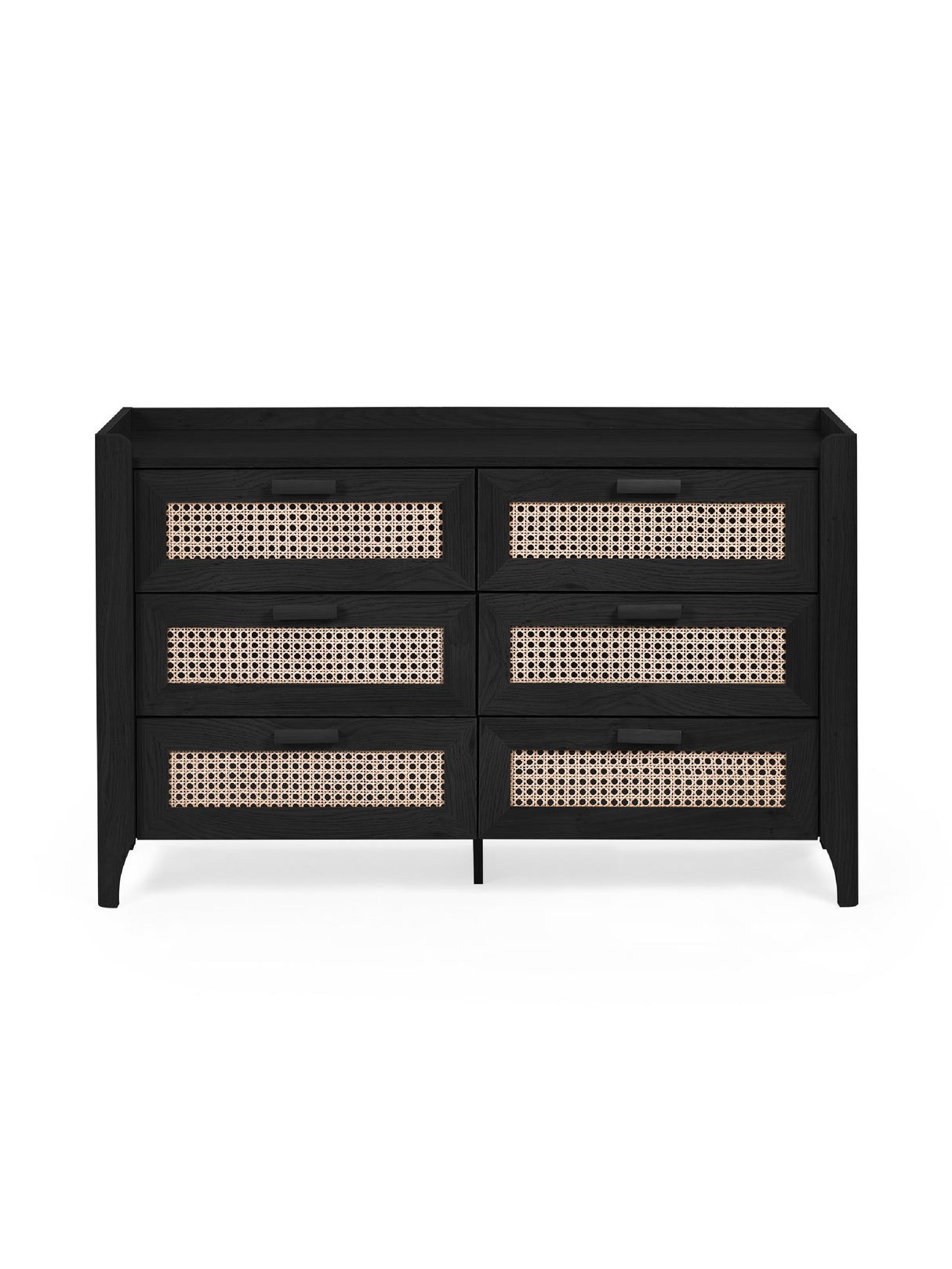 Sydney Rattan Print 6 Drawer Wide Chest