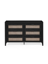 Sydney Rattan Print 6 Drawer Wide Chest