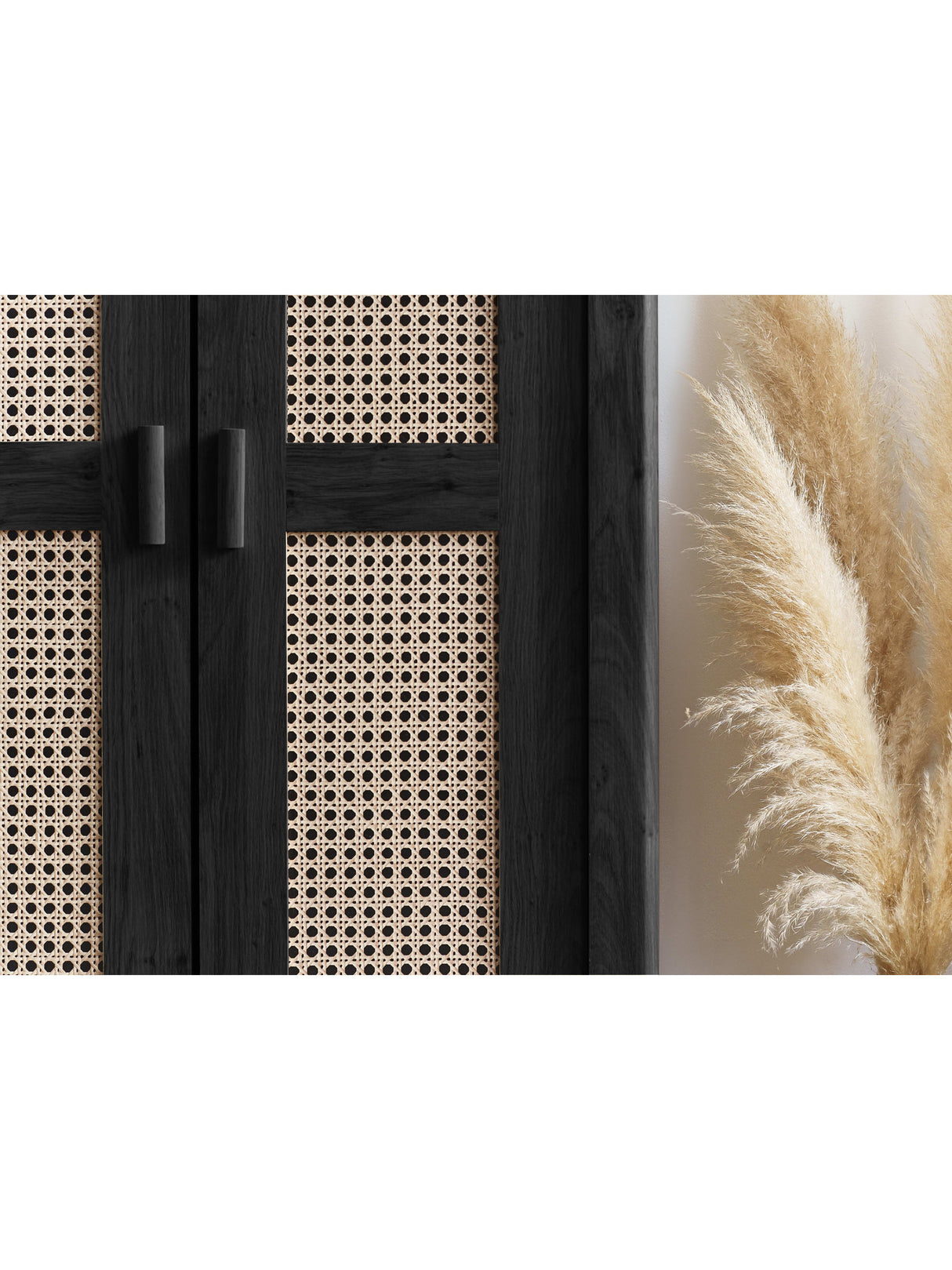 Sydney Rattan Print 2 Door Wardrobe with Shelf