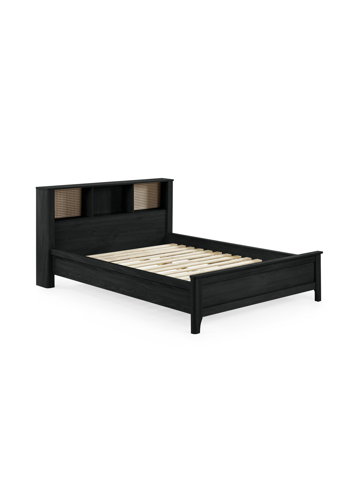Sydney Rattan Print Bookcase Bed