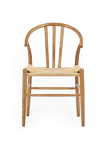 Symi Curved Back Dining Chair with Woven Seat (Set of 2)