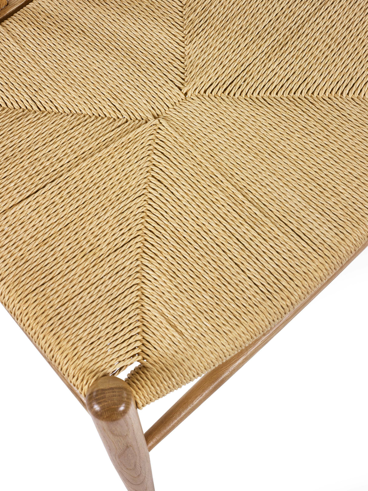 Symi Curved Back Dining Chair with Woven Seat (Set of 2)