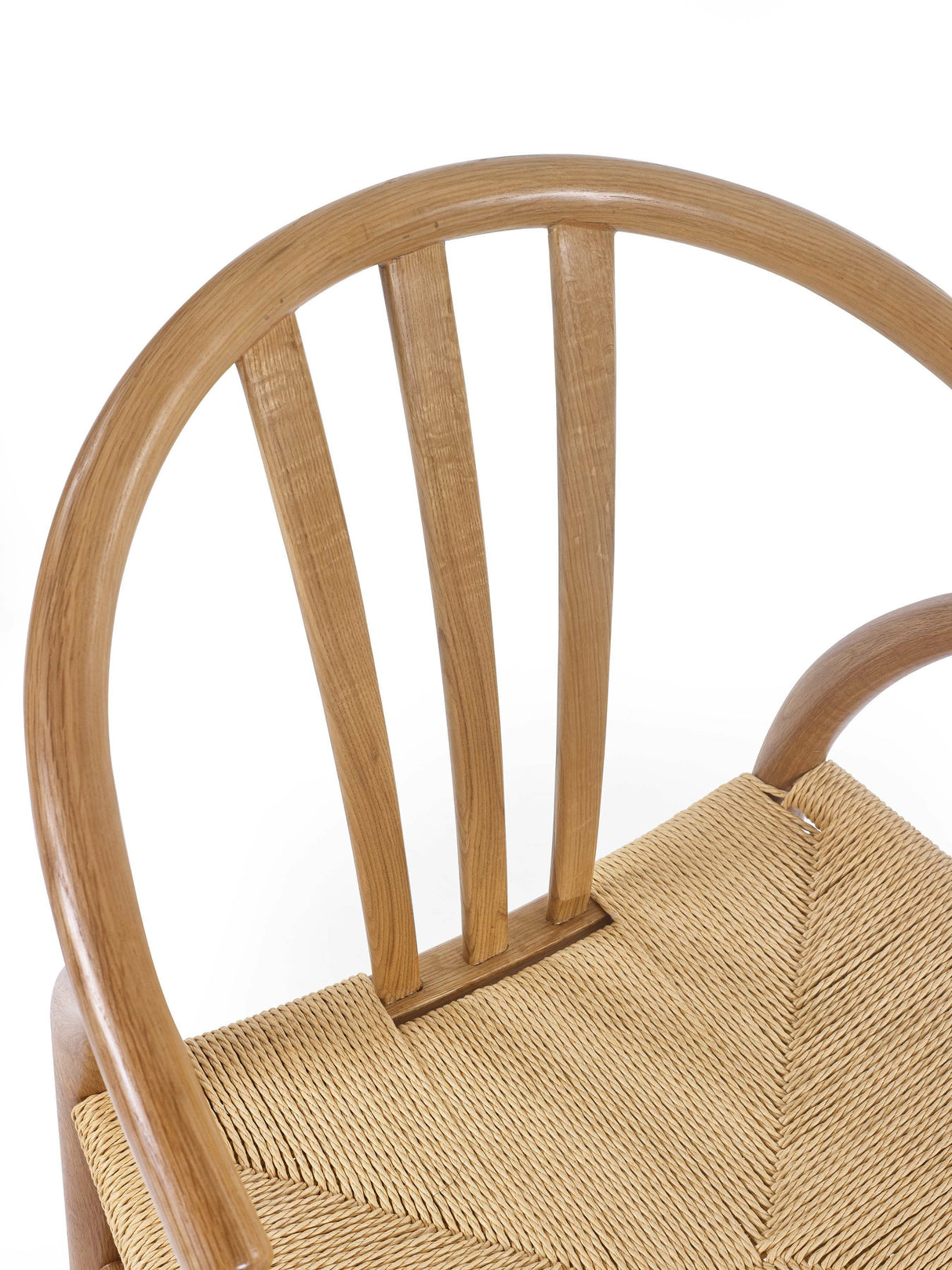 Symi Curved Back Dining Chair with Woven Seat (Set of 2)