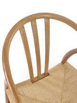 Symi Curved Back Dining Chair with Woven Seat (Set of 2)