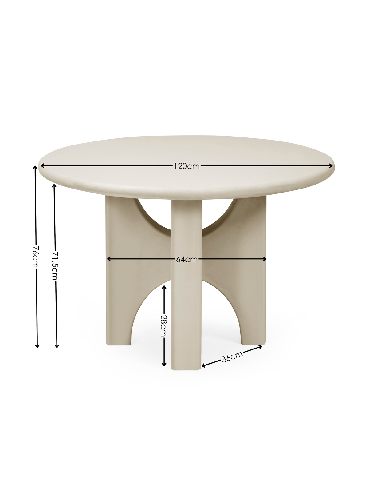 Thyra Round 4 Seater Dining Table