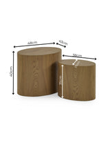 Toba Oval Nest of 2 Side Tables