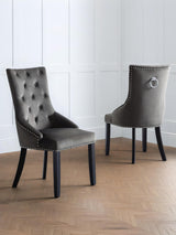 Veneto Button Upholstered Knocker Back Dining Chair (Set of 2)