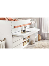 Vespa Mid Sleeper Bed with Desk