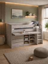 Vespa Mid Sleeper Bed with Desk