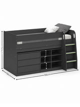 Vespa Mid Sleeper Bed with Desk