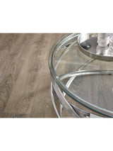 Vienna Round Glass Top Spiral Frame Coffee Table