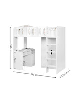 Vision High Sleeper Bed with Desk and Storage