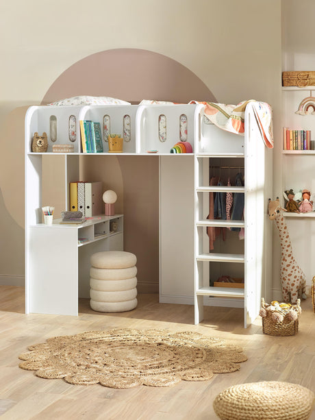 Vision High Sleeper Bed with Desk and Storage