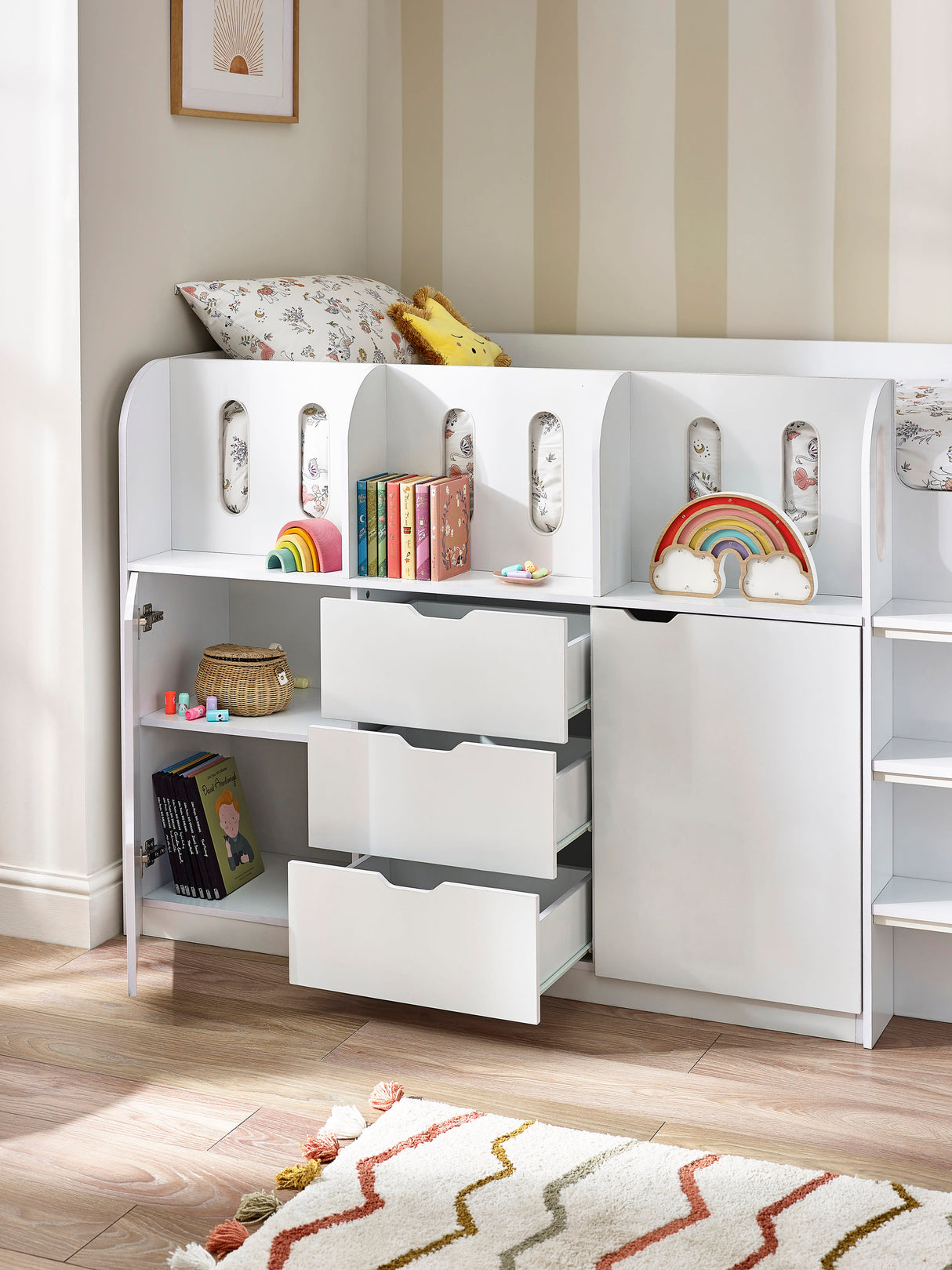 Vision Mid Sleeper Bed with Storage