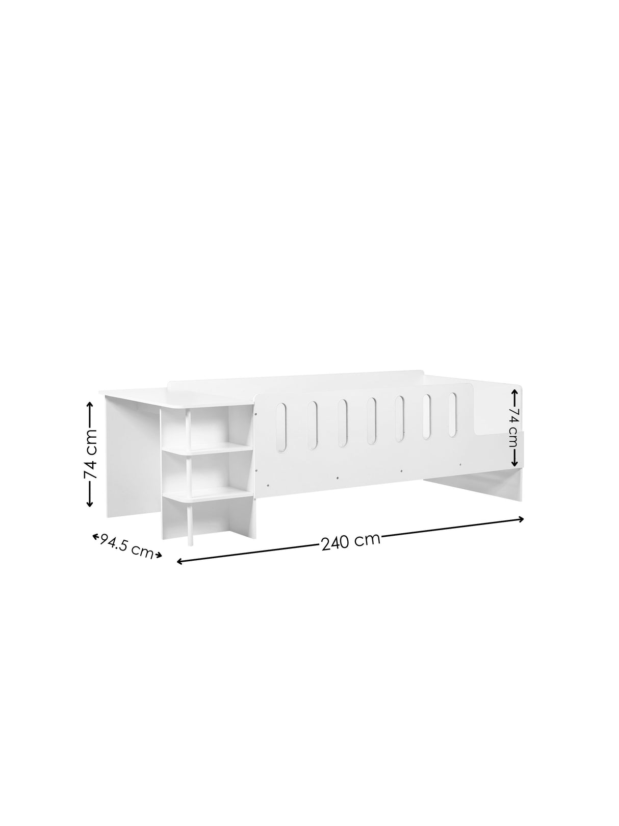 Vision Low Sleeper Bed with Desk