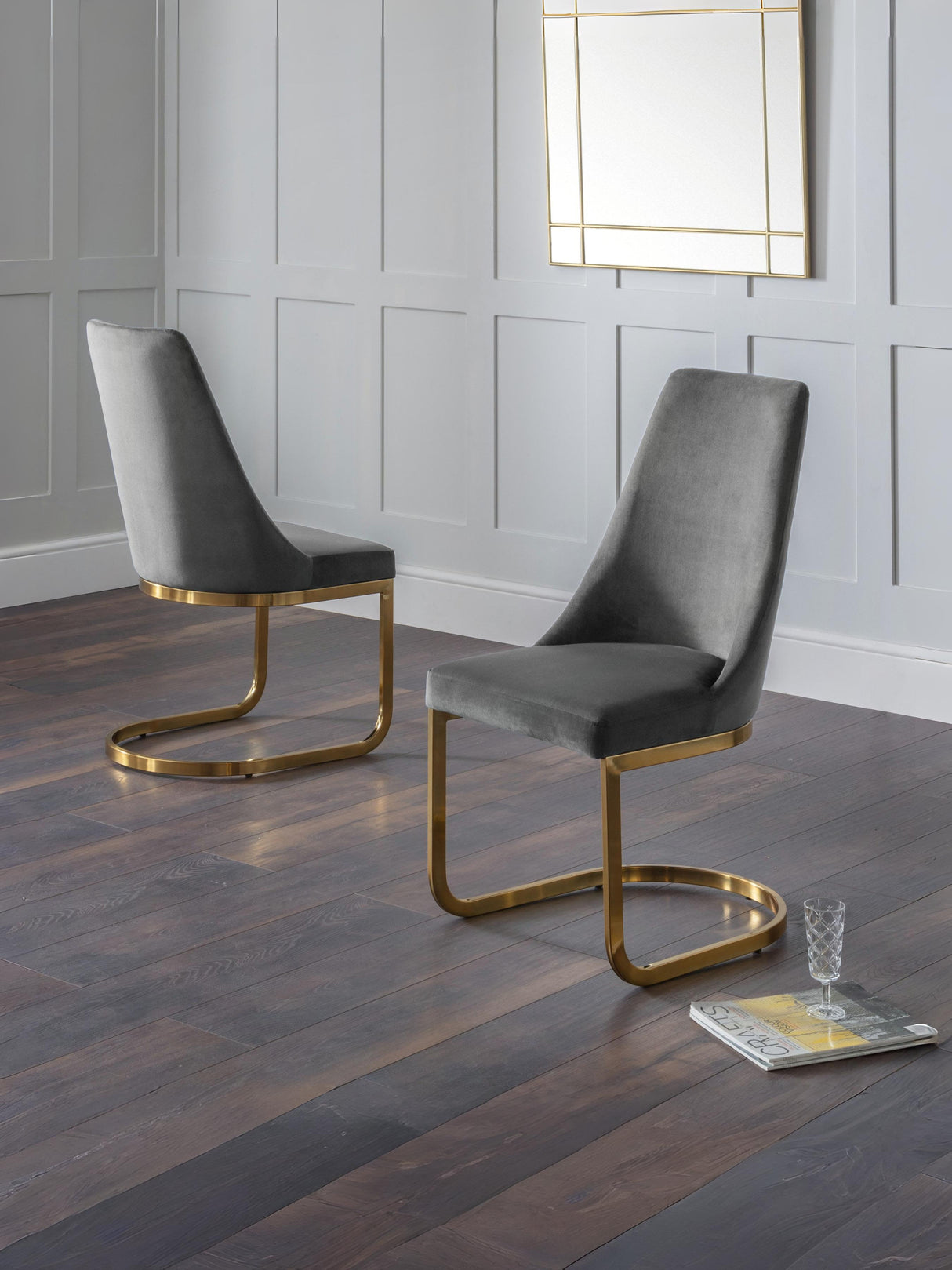 Vittoria High Back Upholstered Dining Chair (Set of 2)