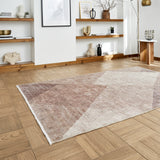 Whisper H1065 Beige/Brown Modern Washable Rug