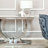 Arriana Console with Ivory Smoke Marble Top