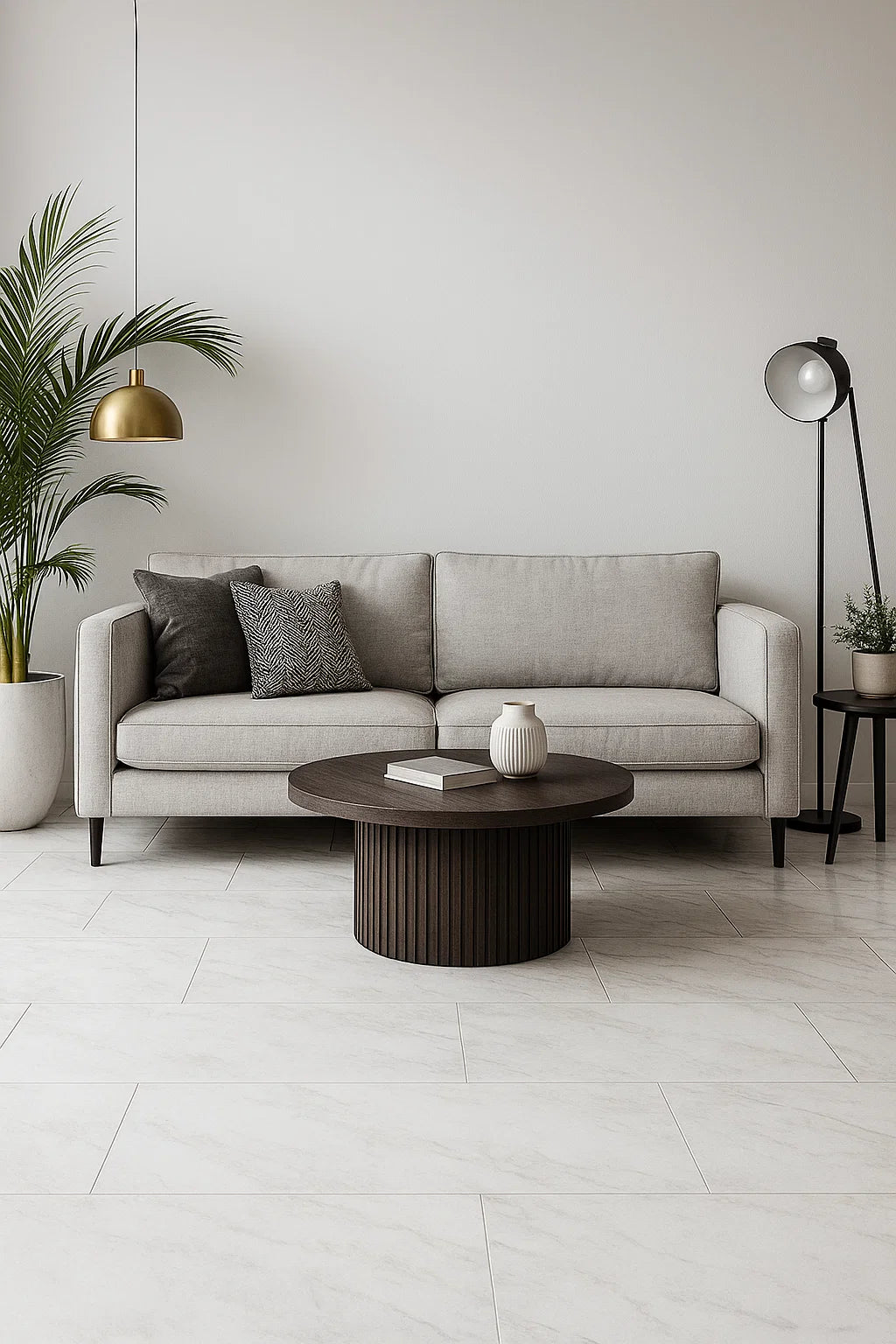 Bermuda White Marble effect Laminate Floor
