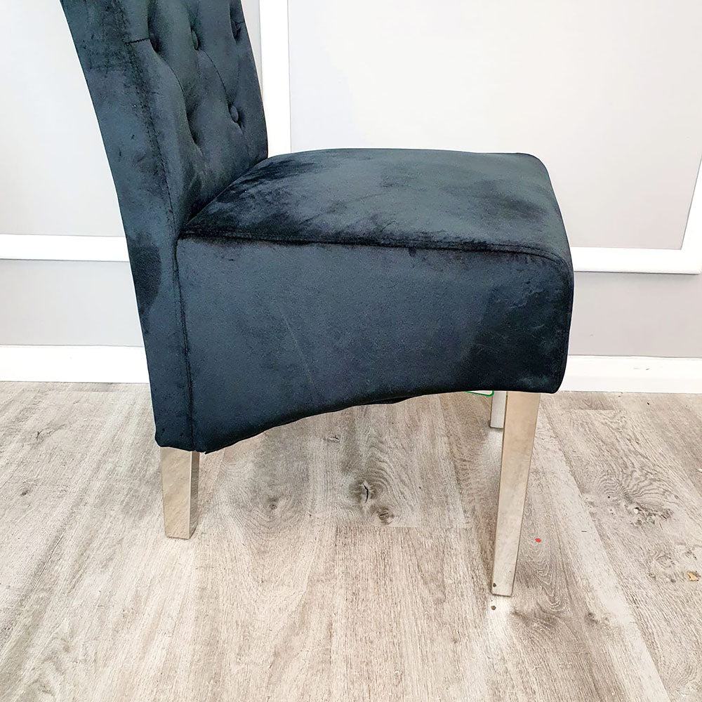 Emma Dining Chair - With Lion Knocker & Quilted Back
