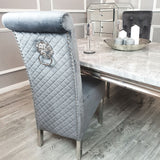 Emma Dining Chair in Dark Grey Velvet